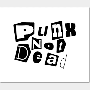 "Rebellious Spirit: Punk's Not Dead" Retro Newspaper Cutout Tee Posters and Art